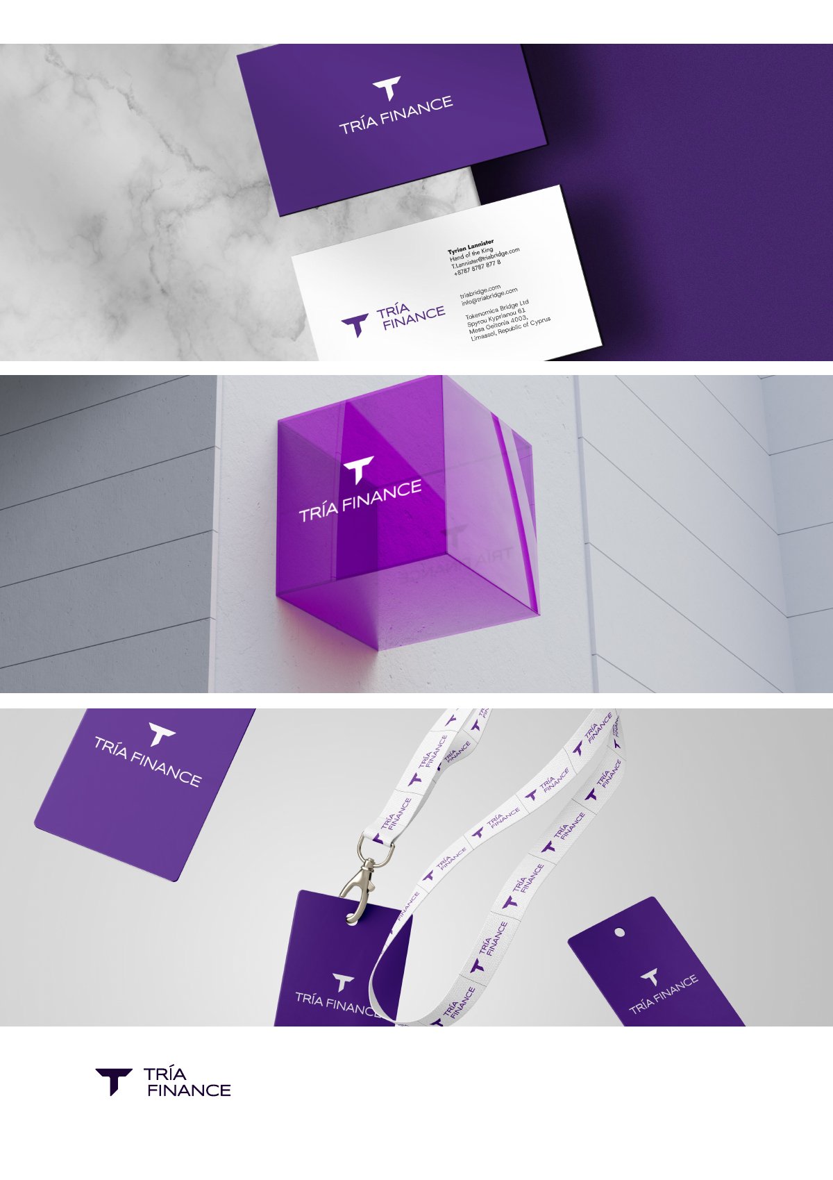Tría Finance — мокапы